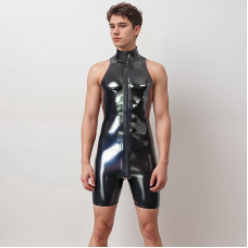 Swim suit (short leg) with front thru zip
